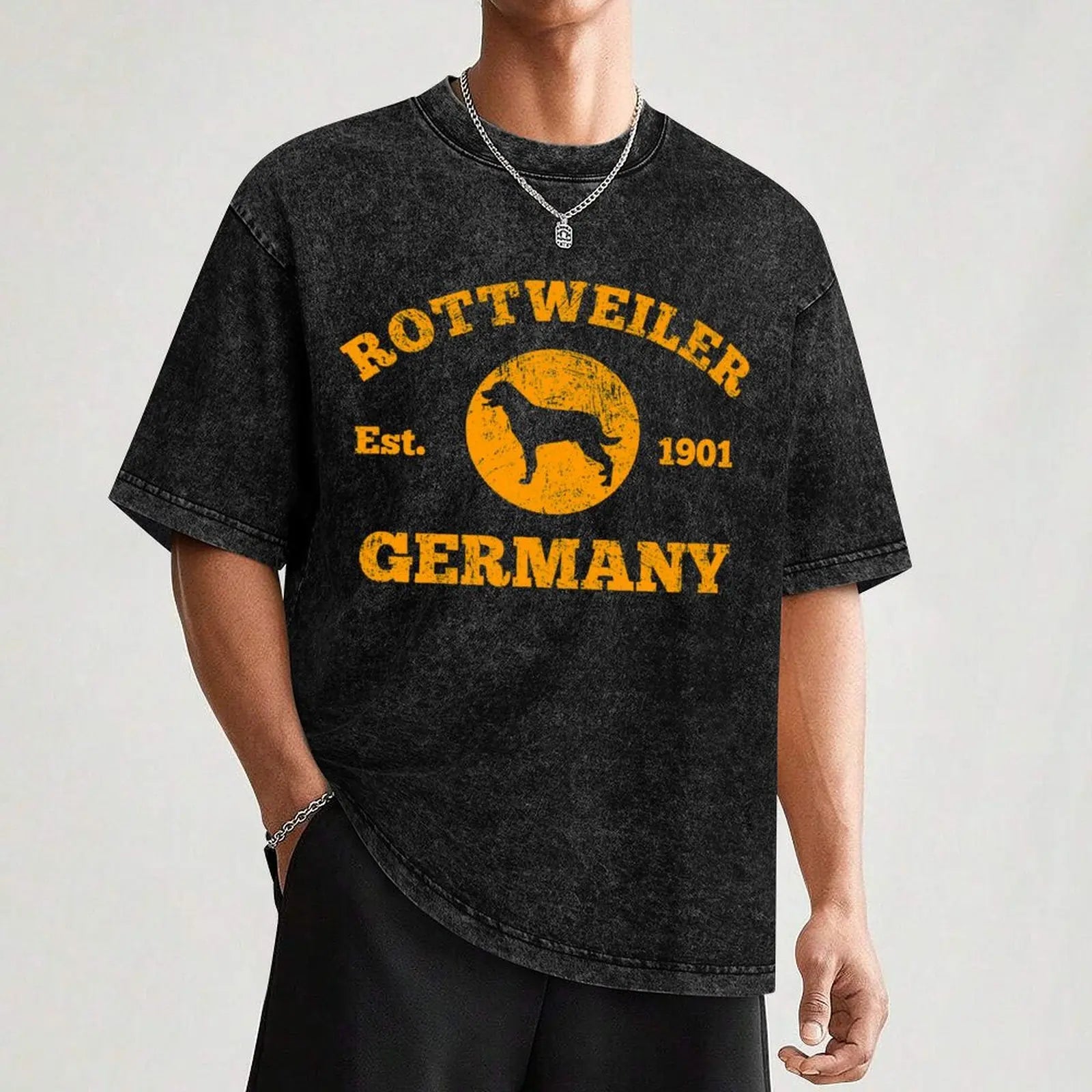 RottWeiler Dog Est. 1901 in Germany T-Shirt Quick Dry Sports Short Sleeve Tee