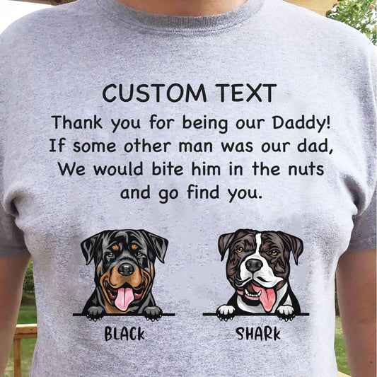 Personalized Dog and Cat Dad Shirt - Custom Pet Lover Gift
