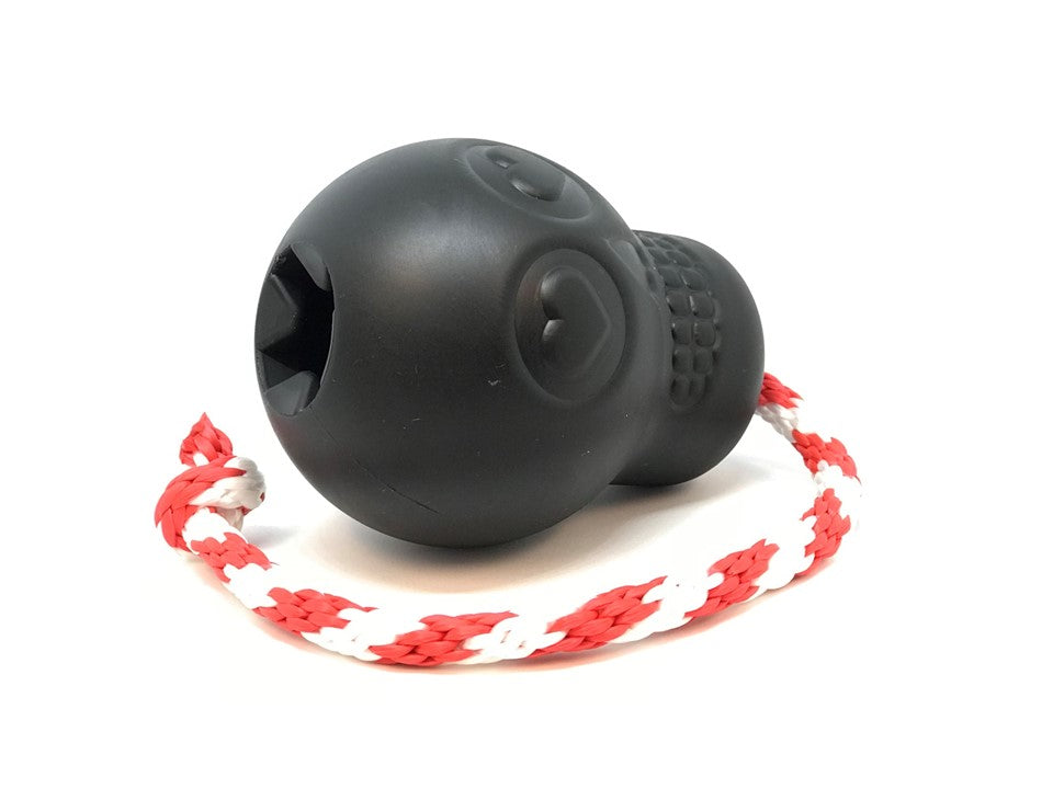 USA-K9 Magnum Skull - Black Magnum Rubber Chew Toy for Extreme Chewers | USA Made