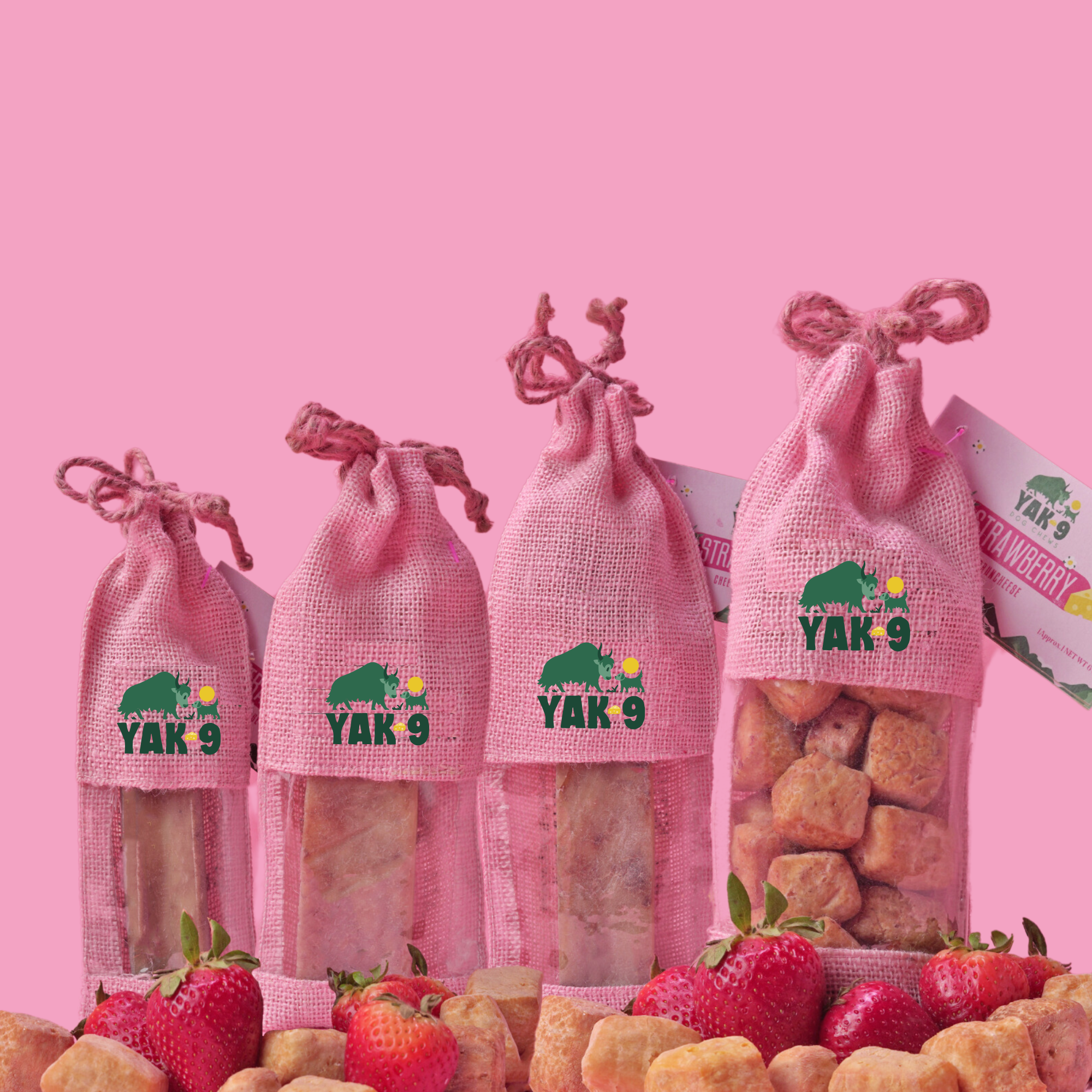 Strawberry Cheese Chews for Dogs