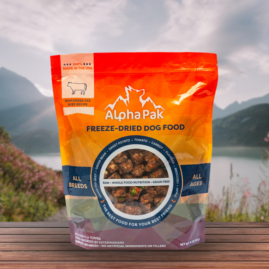 Alpha Pak Raw Freeze Dried Dog Food - Beef Grain Free