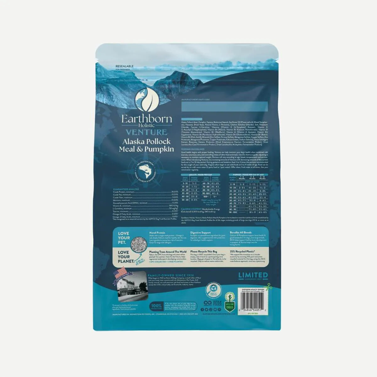 Earthborn Dog Venture Grain Free Pollock & Pumpkin