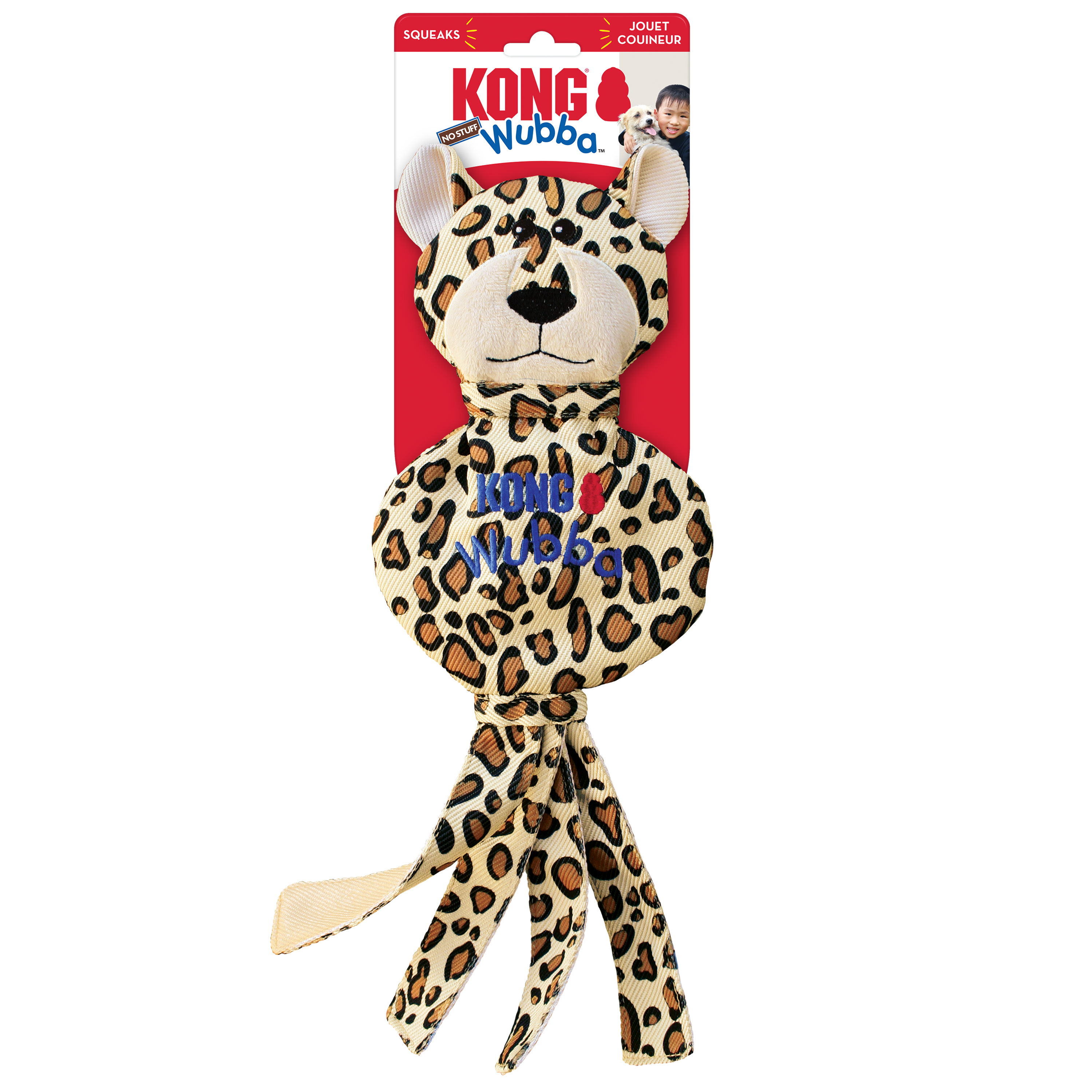 Kong Wubba No Stuff Cheetah Large