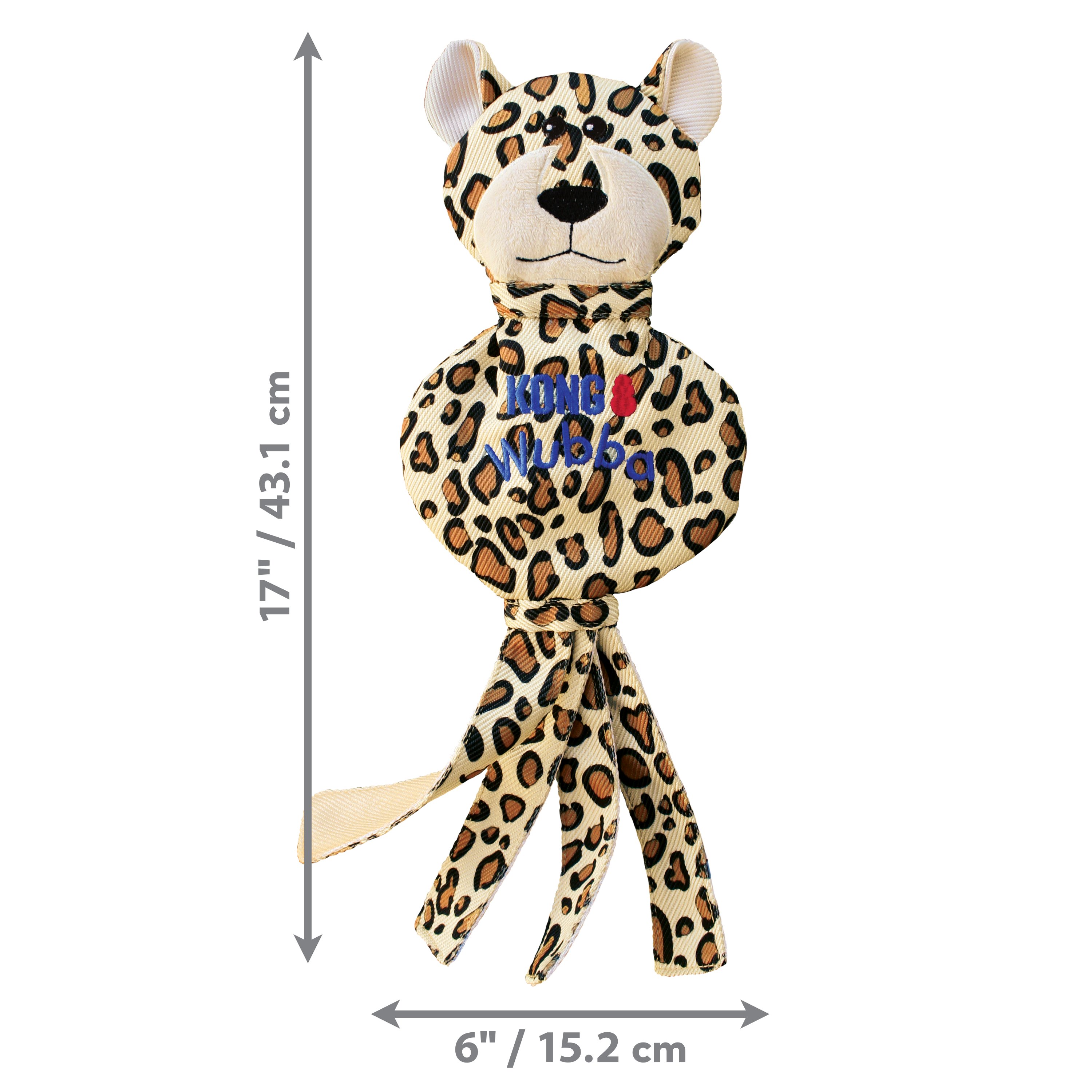 Kong Wubba No Stuff Cheetah Large
