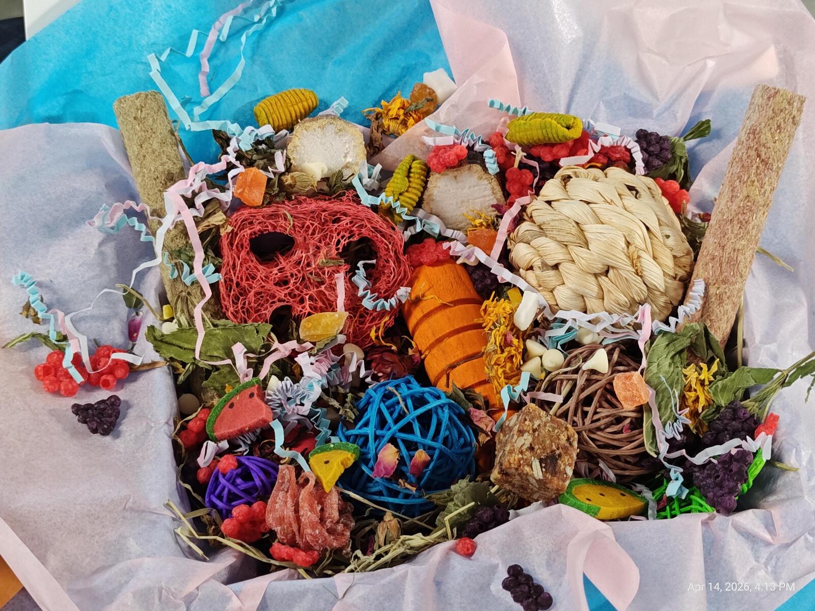 Play & Chew Rodent Fun  "No More Boredom" Box - Rats, Mice, Gerbils, Hamsters...