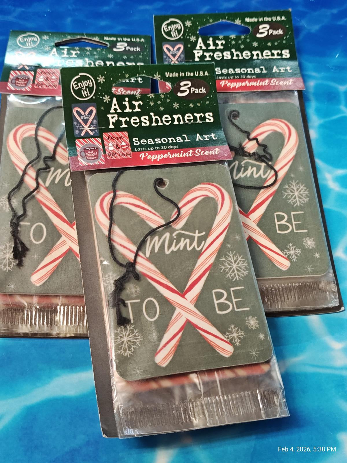 Peppermint Air Fresheners – Refreshing Bliss in a 3-Pack by PNC Family FInds