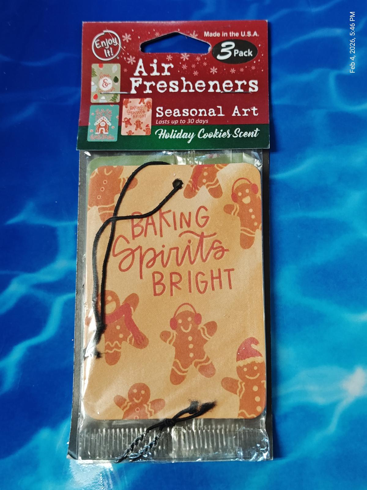 Holiday Cookie Air Fresheners 3 Pack – Seasonal Cheer by PNC Family FInds
