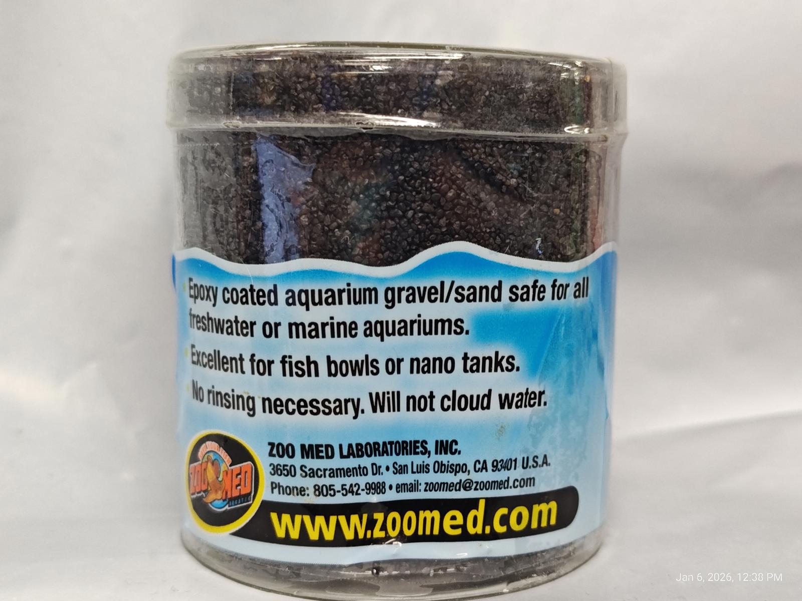 Black Sand 8 ounce Aquarium Substrate  Accents Fish Tanks