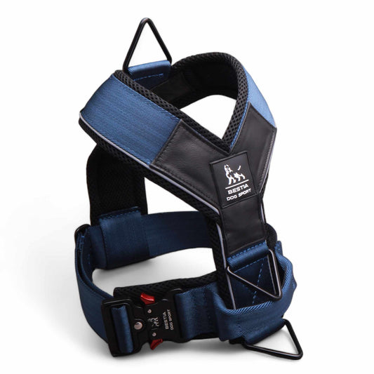 Bestia Dog Sport GripPro Heavy Duty Nylon Harness - Black