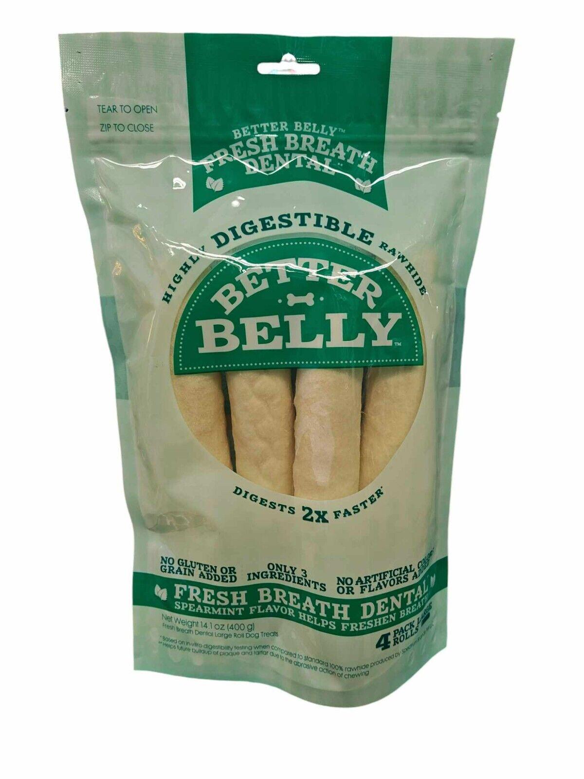 Highly Digestible Rawhide Dental Chews, NO Artificial Colors or Flavors