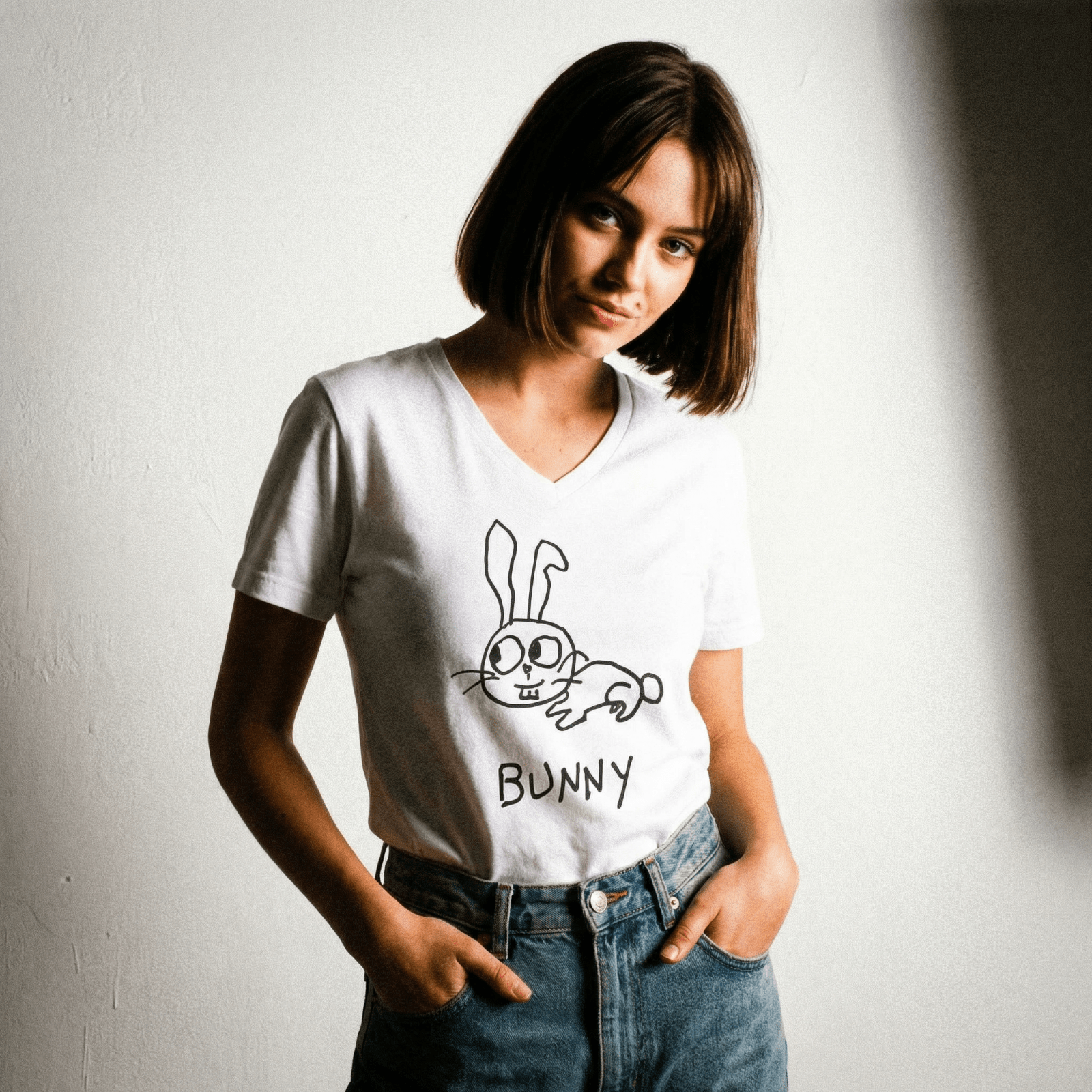 Bunny - Women's V-Neck Tee
