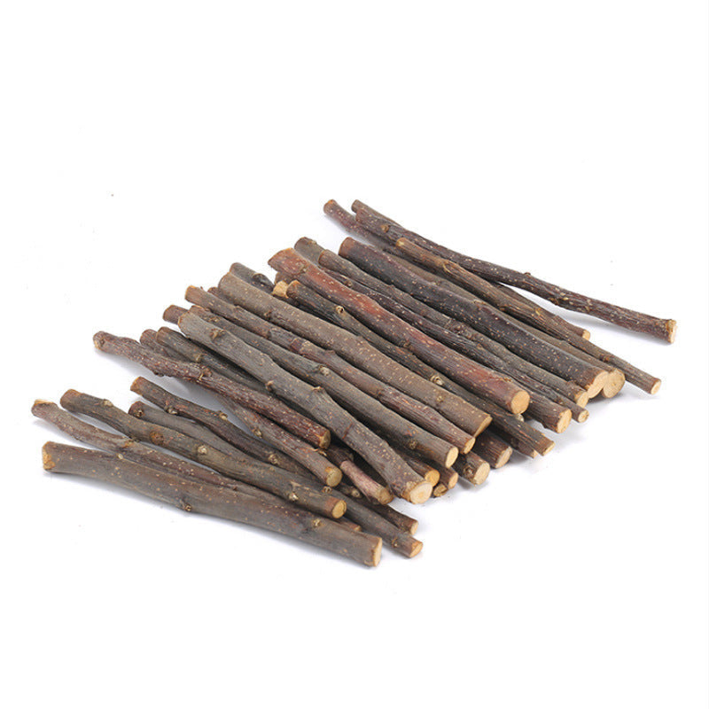 Dried Apple Wood Branch Treats for Rabbits & Hamsters - 100g