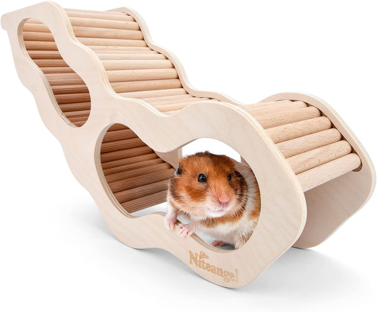 Wags & Whiskers Wooden Hamster House with Climbing Ladder
