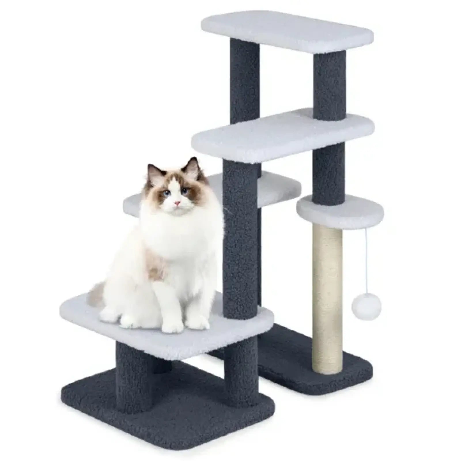 Cat Stairs with Sisal Scratching Post 4 Levels
