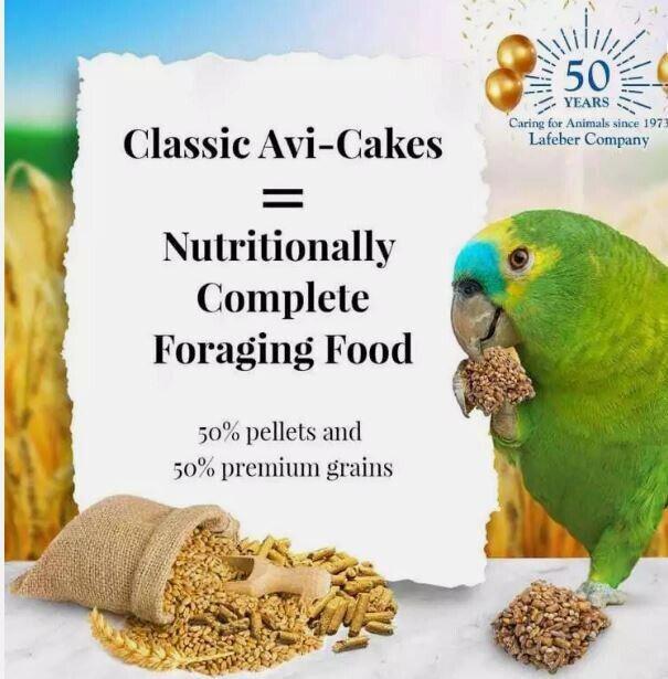 Lafeber Classic Avi-Cakes for Parrot 12-Oz Nutri-berries Bird Food Parrot Food