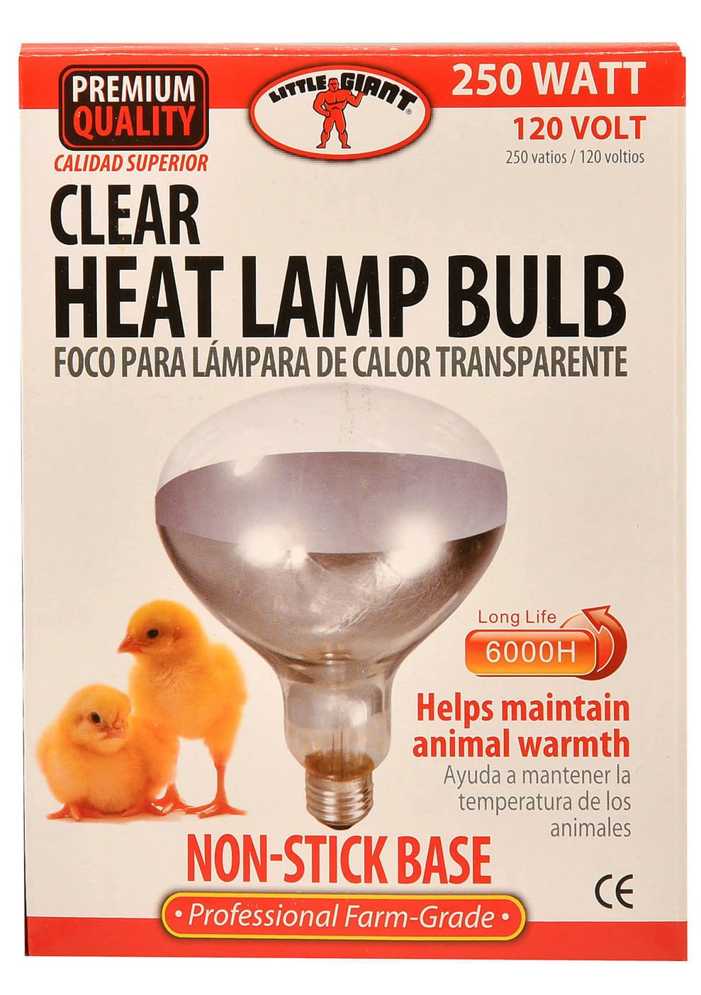 Clamp-On Brooder Heat Lamp for Chicks & Poultry - Compatible with 250W Red & Clear Heat Bulbs
