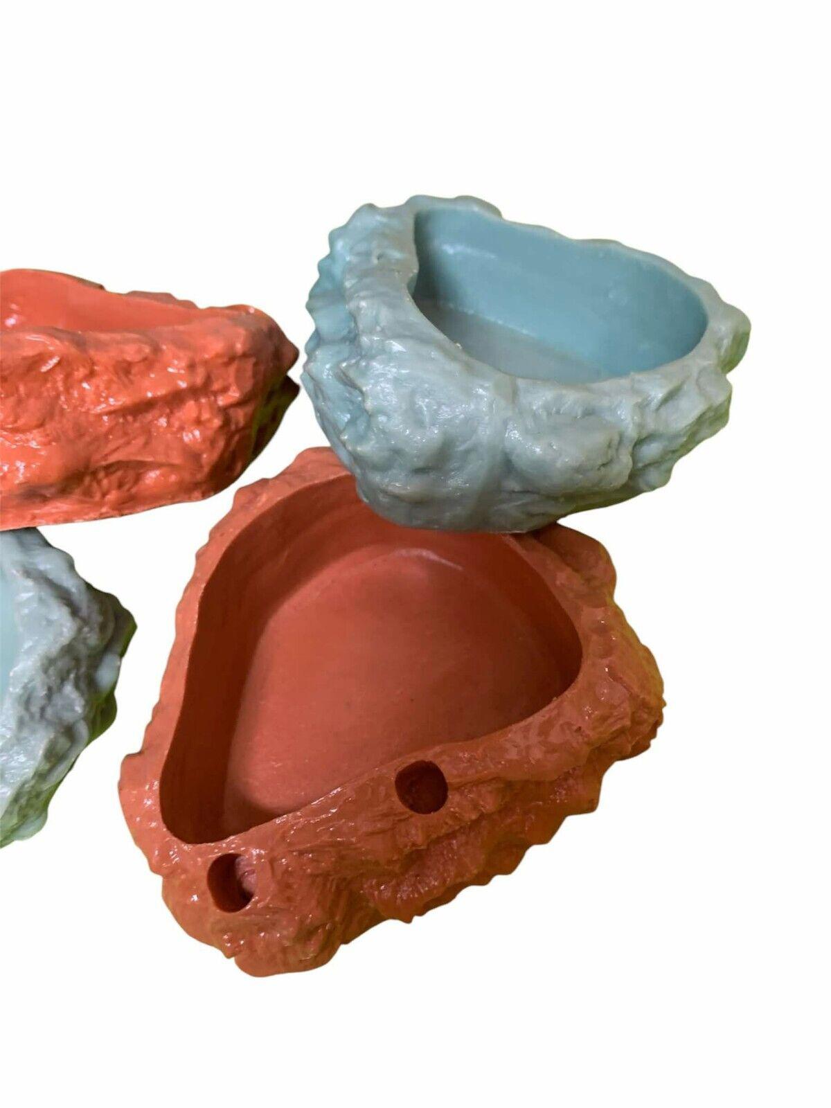 Reptile/Hermit Crab/Tarantula Dishes Lot Assorted Colors 48pc LOT! heavy-weight