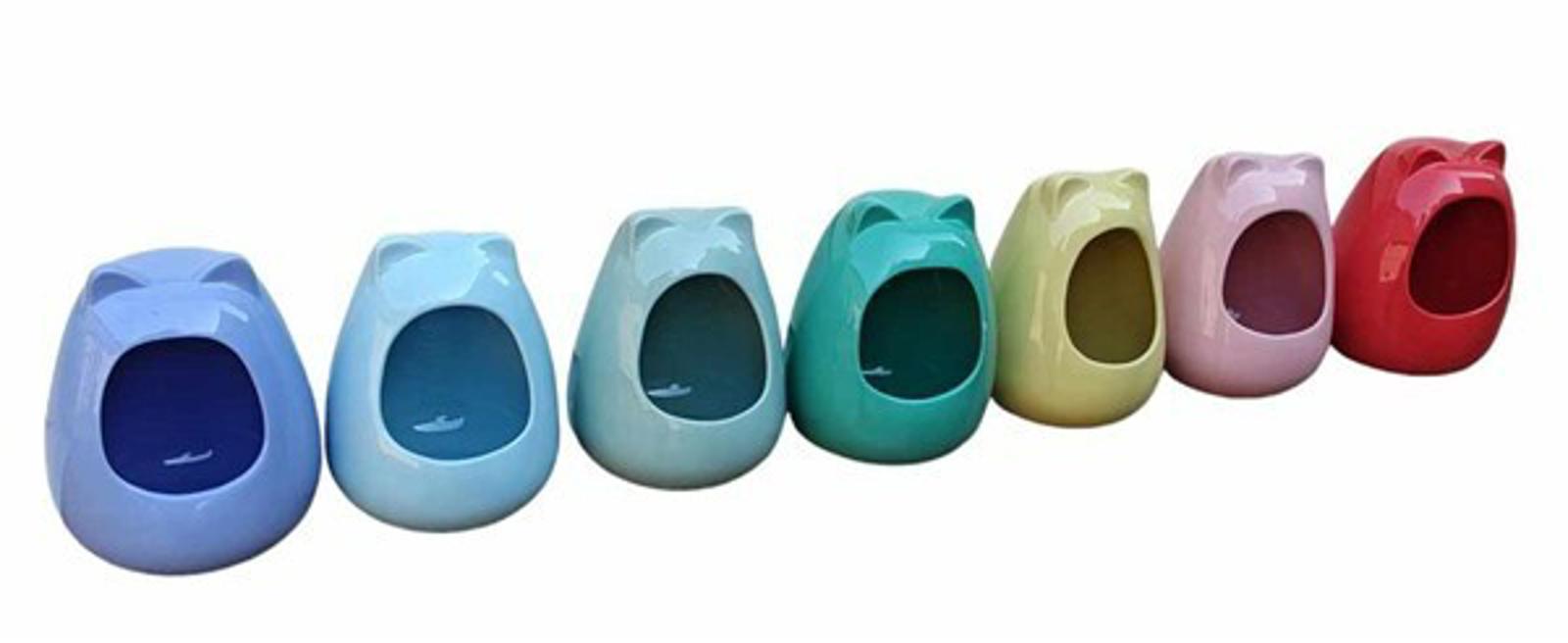 Chinchilla Dust House – X-tra Large Heavy Ceramic (Pink) by PNC Family FInds
