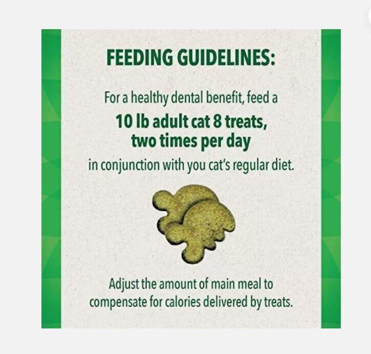 FELINE GREENIES Natural Dental Care Cat Treats Chicken-Flavor cleans teeth 9.7Oz