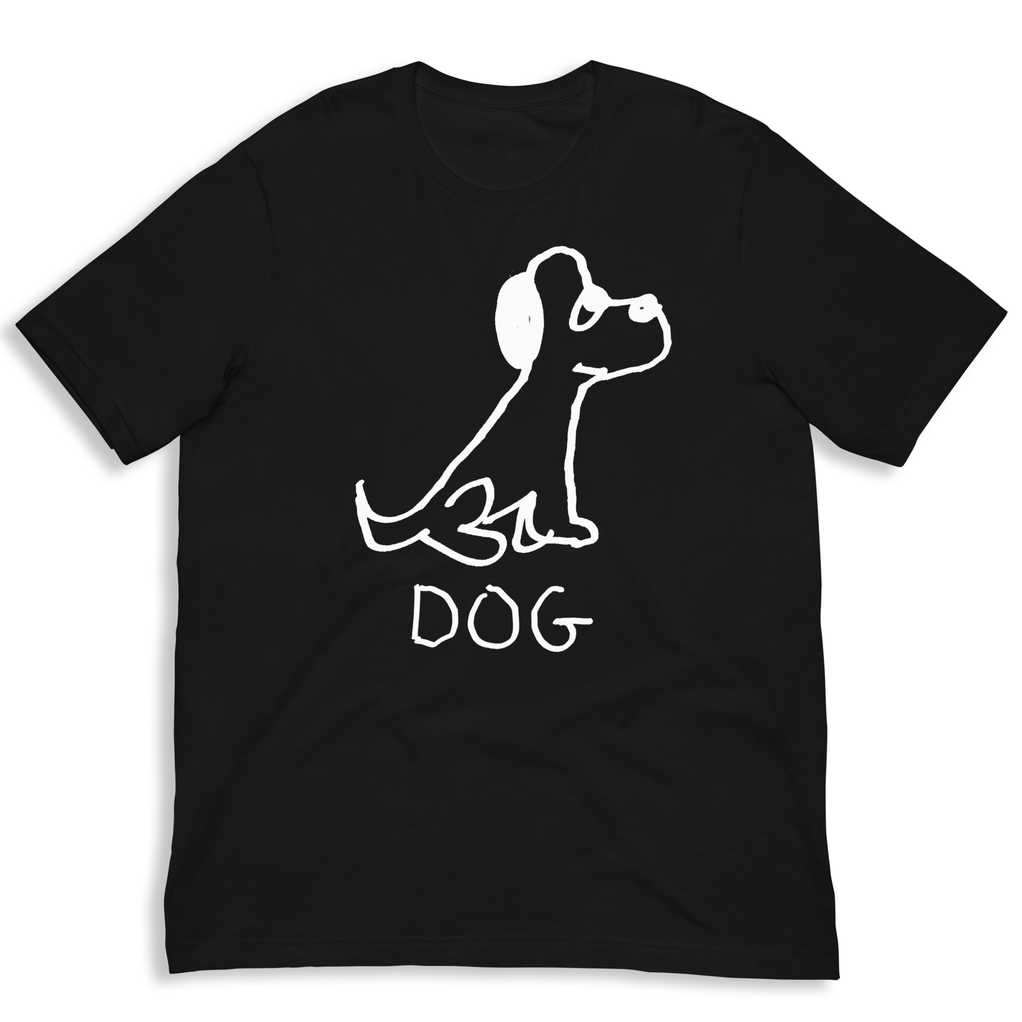 Dog Classic Tee - Hand-Drawn Minimalist Cotton T-Shirt