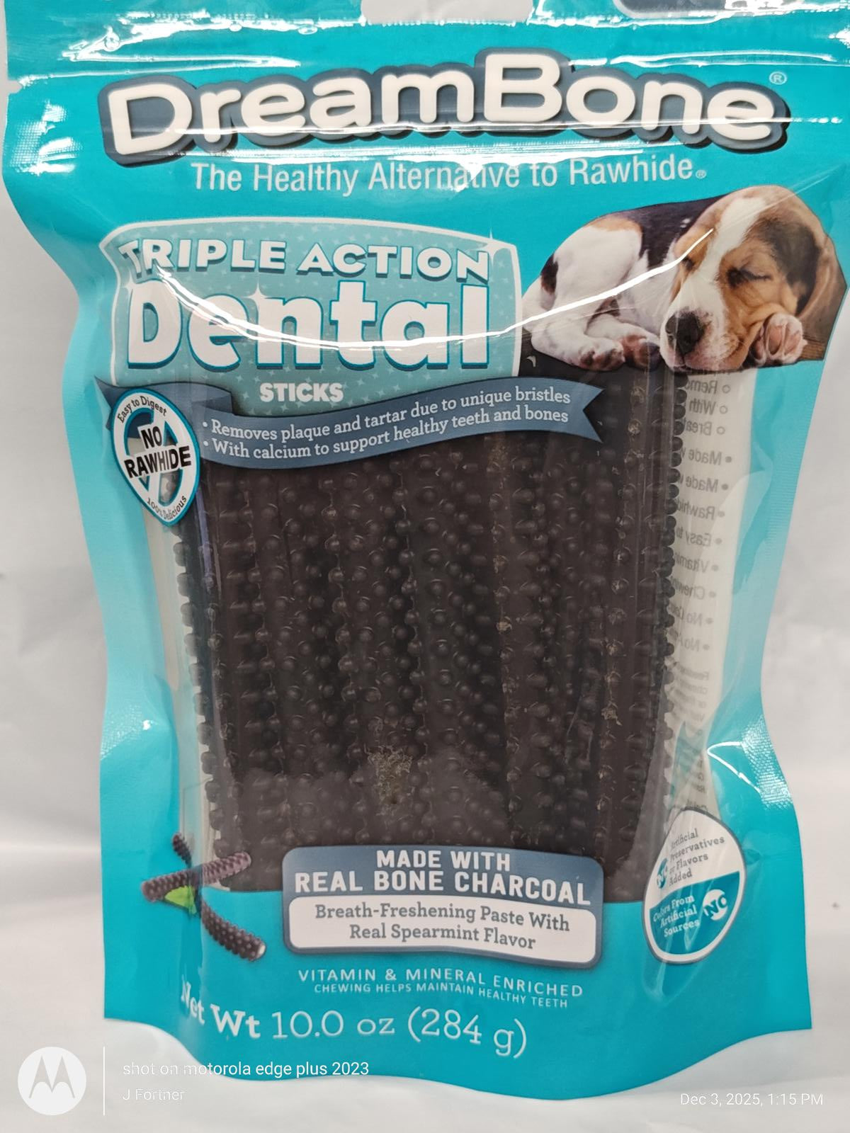 Dental Bone Chews  Triple Action NO RAWHIDE Small 18 count Dream bone