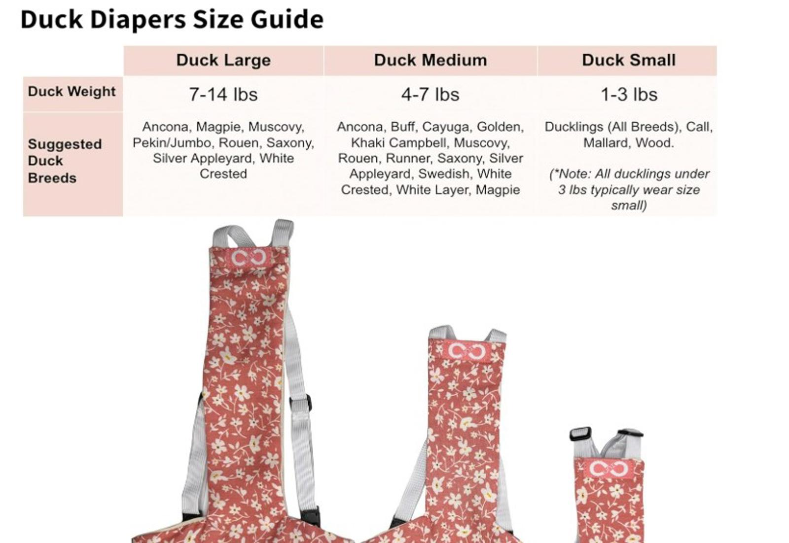 Chicken/ Duck Diaper Reusable Breathable Pet Diaper for Pet Goose Chicken Duck