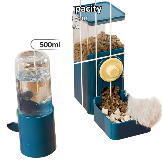 Hanging Automatic Pet Food and Water Dispenser for Cages