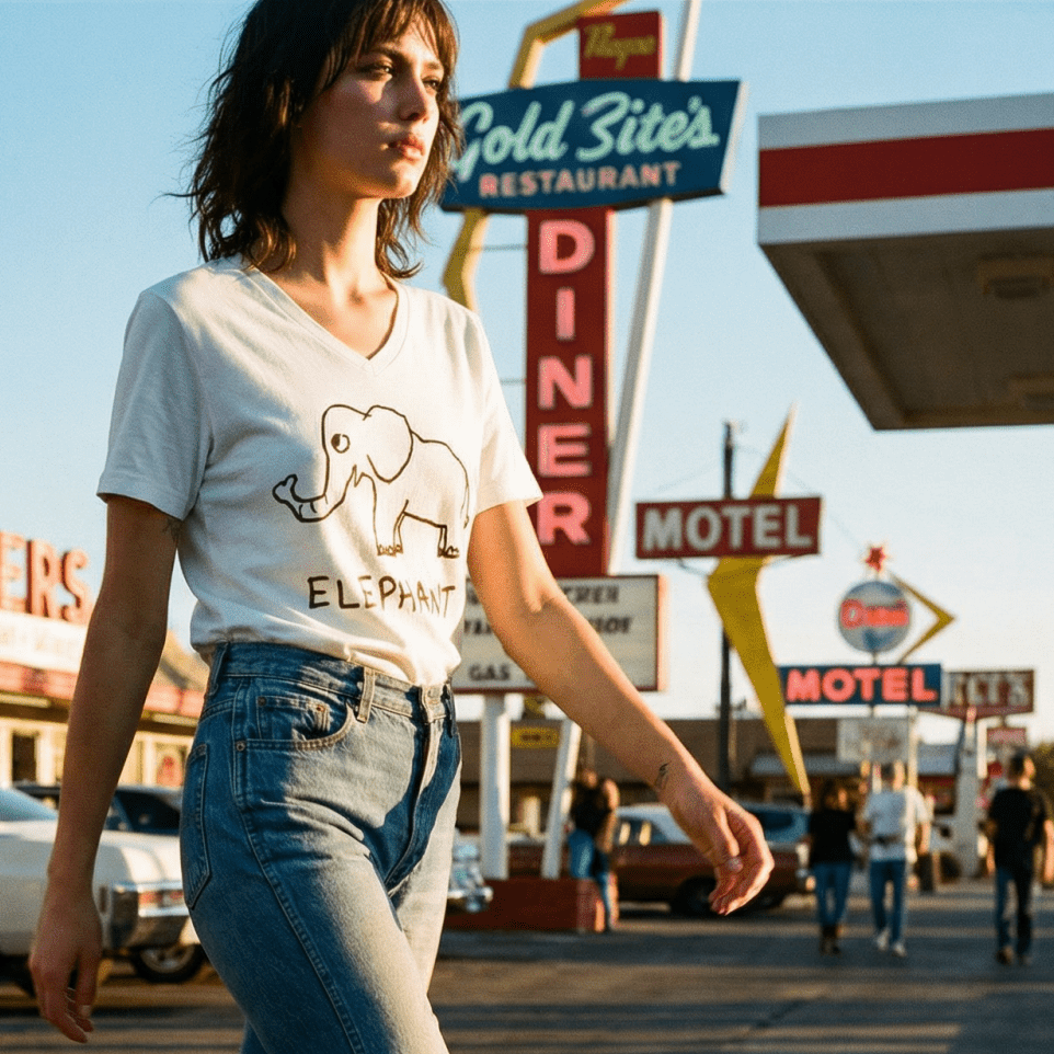 Elephant - Women's V-Neck Tee