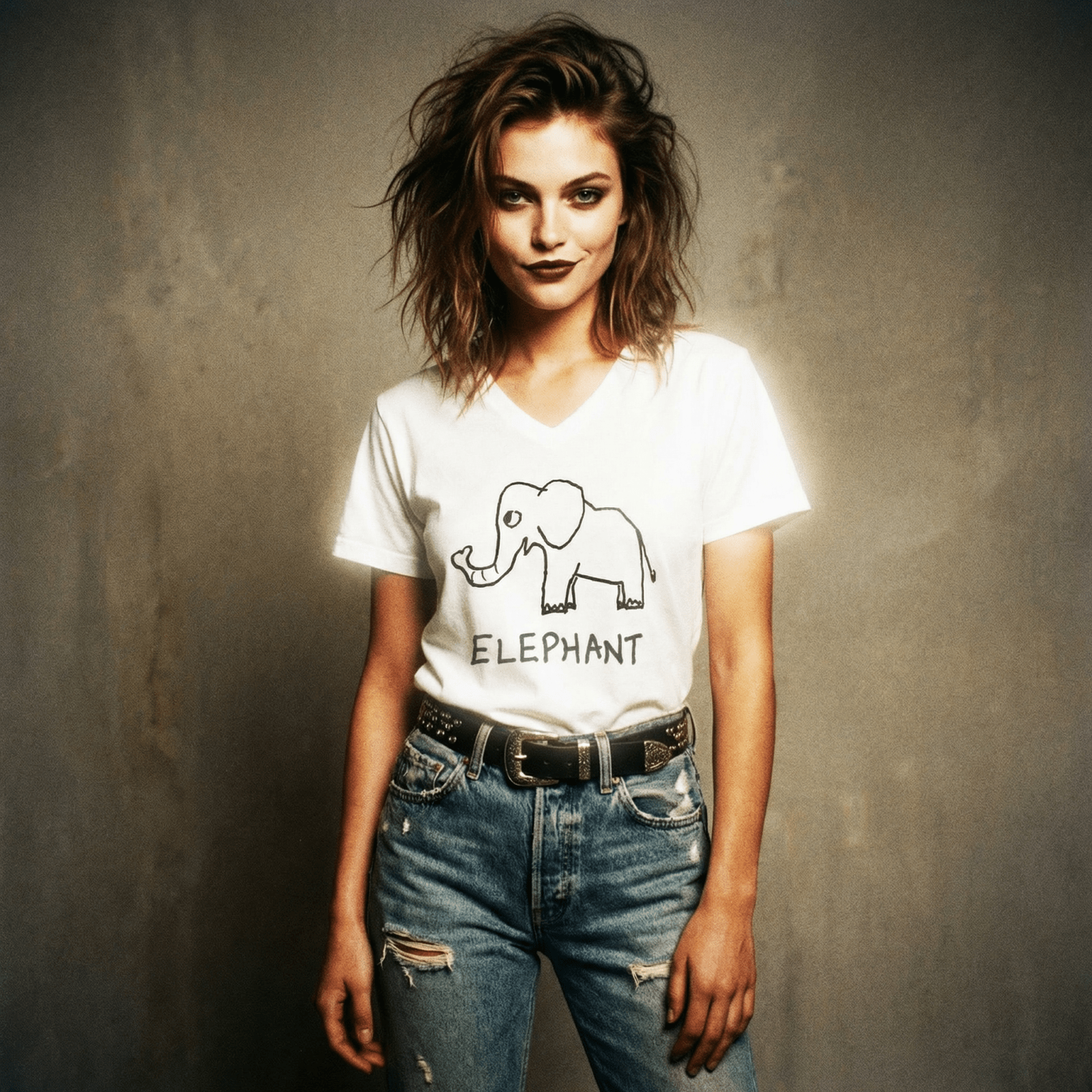 Elephant - Women's V-Neck Tee