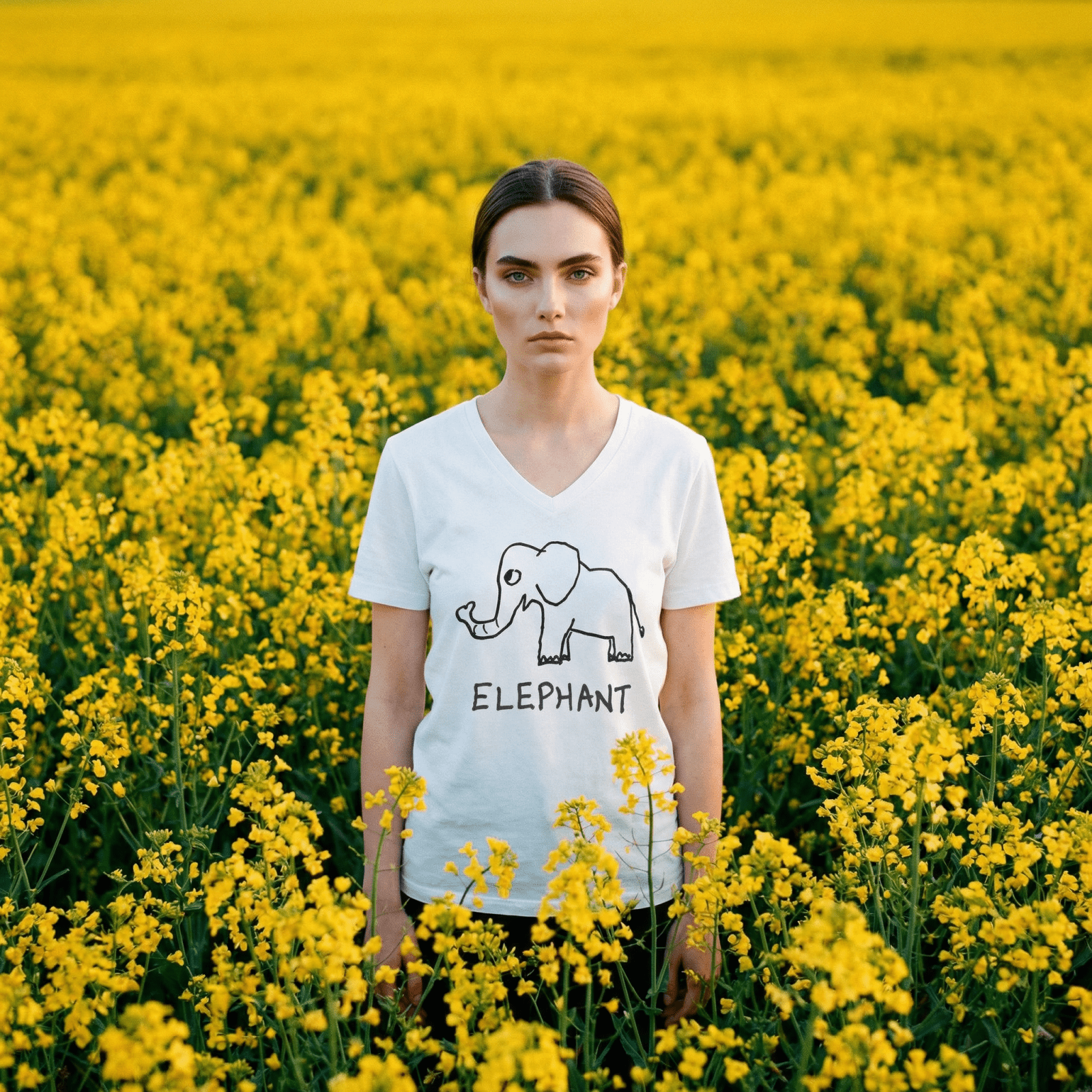 Elephant - Women's V-Neck Tee
