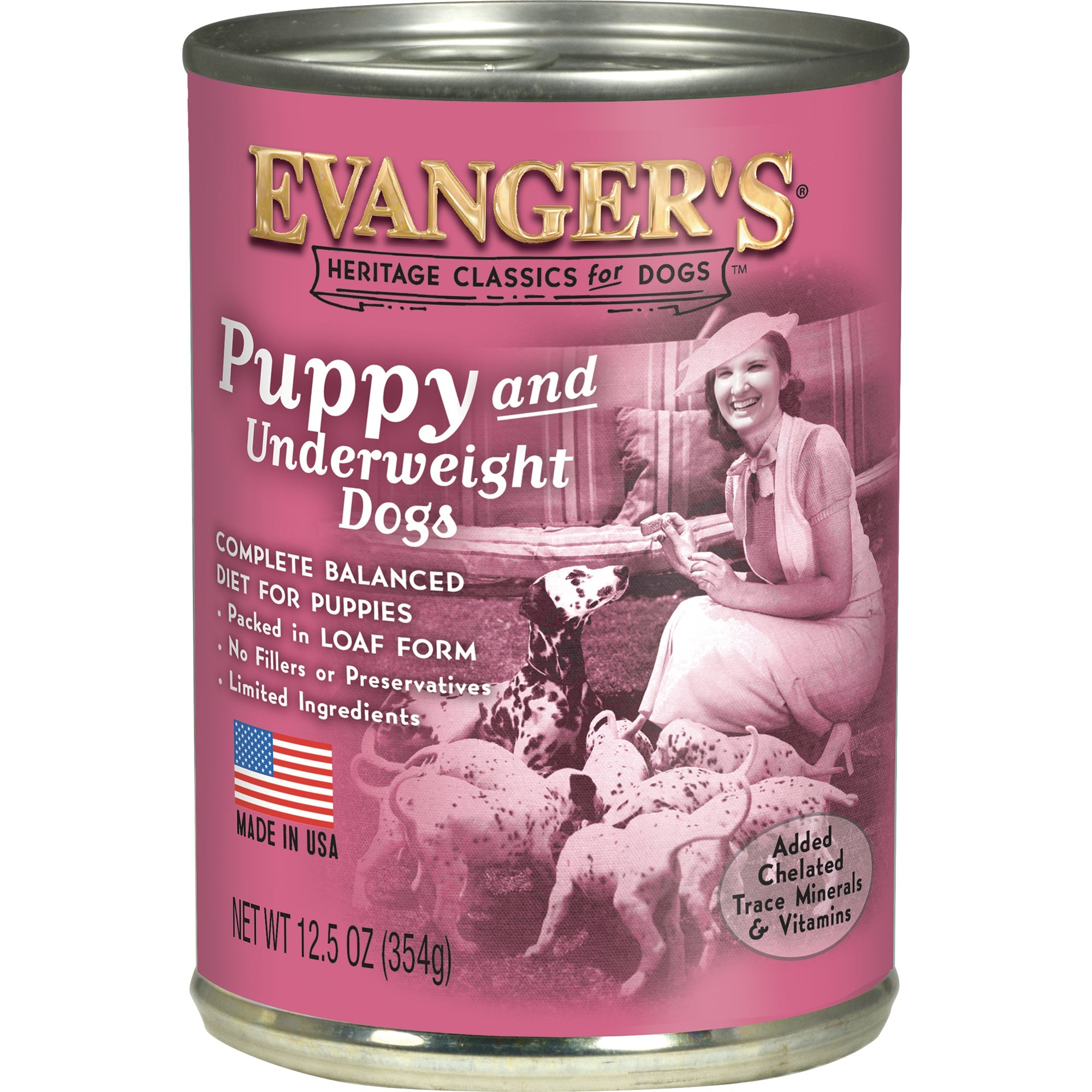 Evanger's Classic Puppy & Underweight Dogs Chicken & Beef Wet Dog Can (12.5oz)