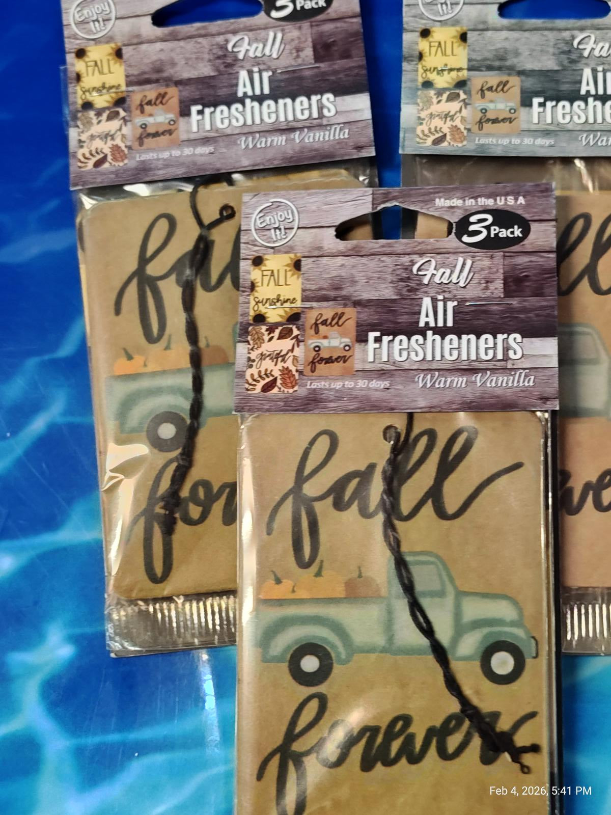 Air Fresheners Warm Vanilla Scent – Cozy Comfort in a Pack by PNC Family FInds