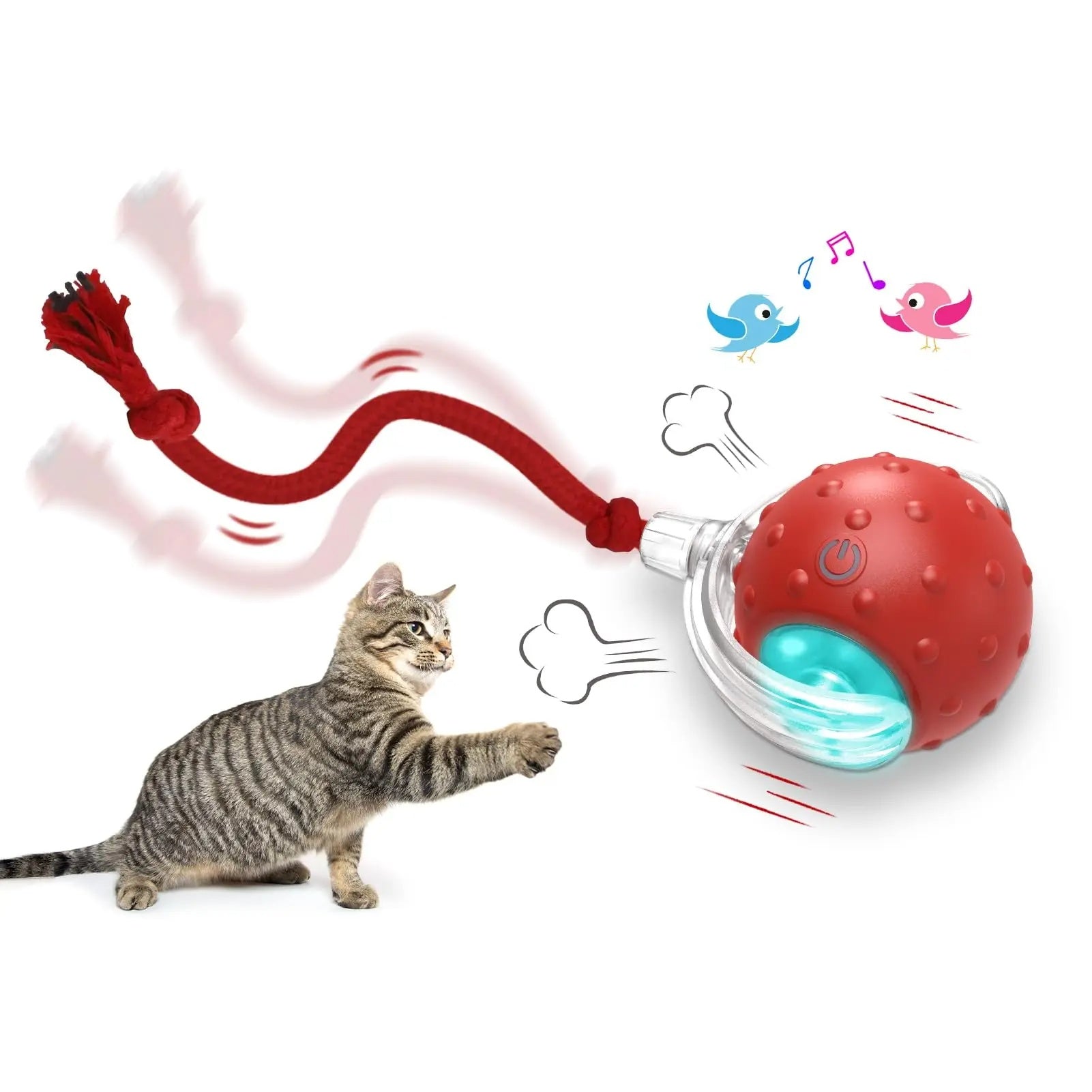 Interactive Cat Toy Ball – Super Drive Rolling Toy
