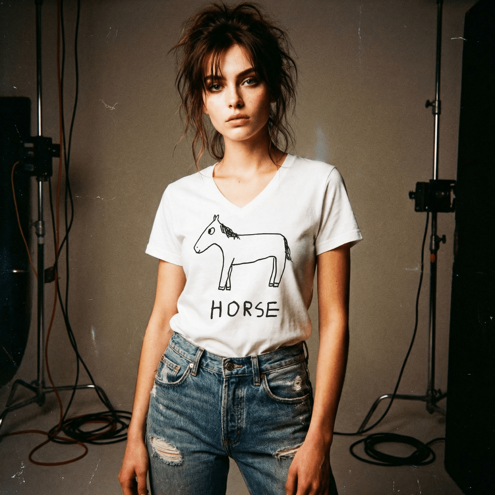 Horse - Women's V-Neck Tee