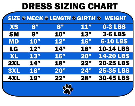 Plain Pet Dog & Cat Dress - Cotton Blend Soft & Comfy