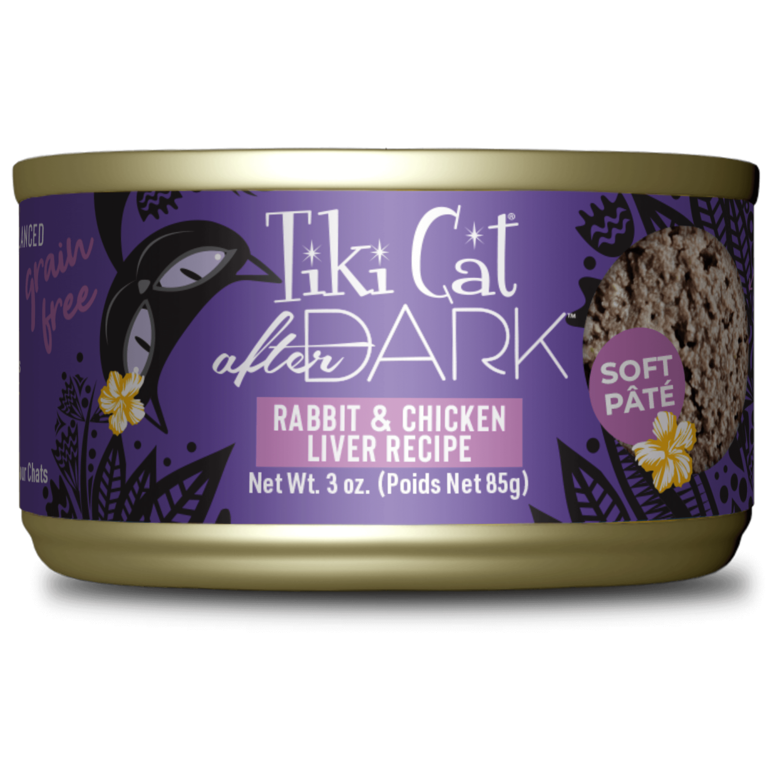Tikicat Adult After Dark Rabbit and Chicken Liver Soft Pate (3oz)