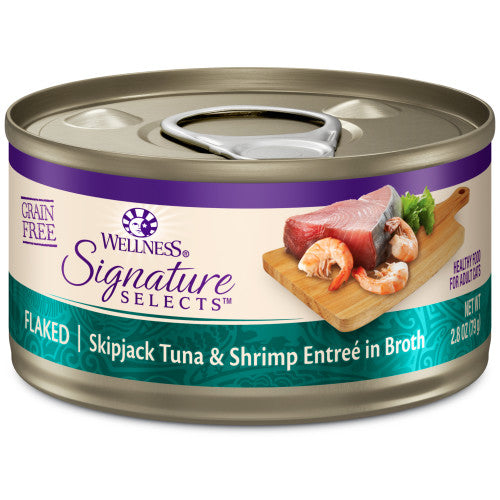 Wellness Core Adult Signature Select Flaked Skipjack Tuna and Shrimp Entree Wet Cat Food