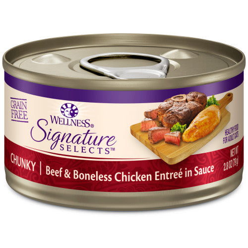 Wellness Core Adult Signature Select Chunky Beef and Chicken Entree Wet Cat Food