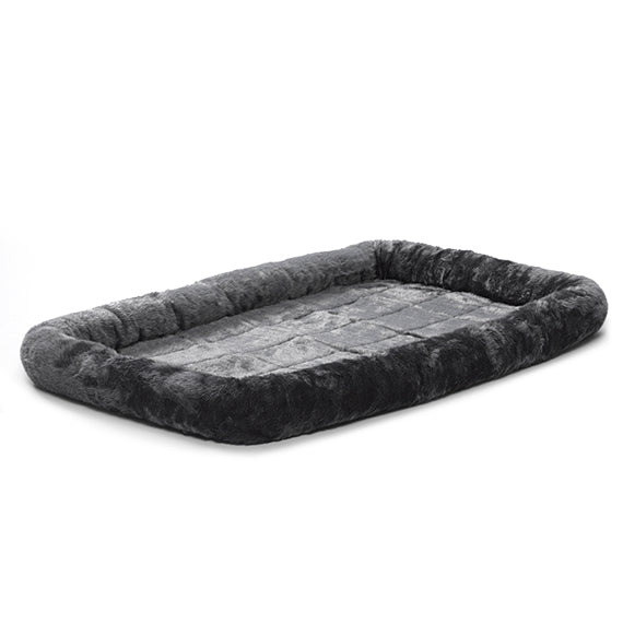 Midwest QuietTime Sheepskin Pet Bed Gray 42x26