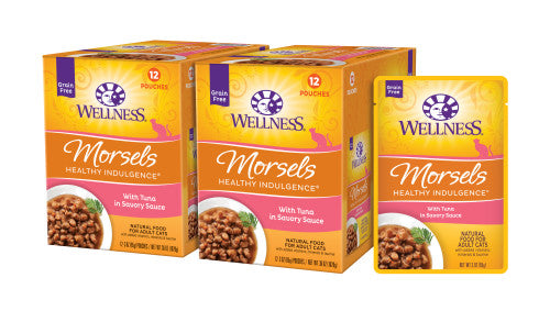 Wellness Adult Pouch Healthy Indulge Morsels Tuna Wet Cat Food (3oz)