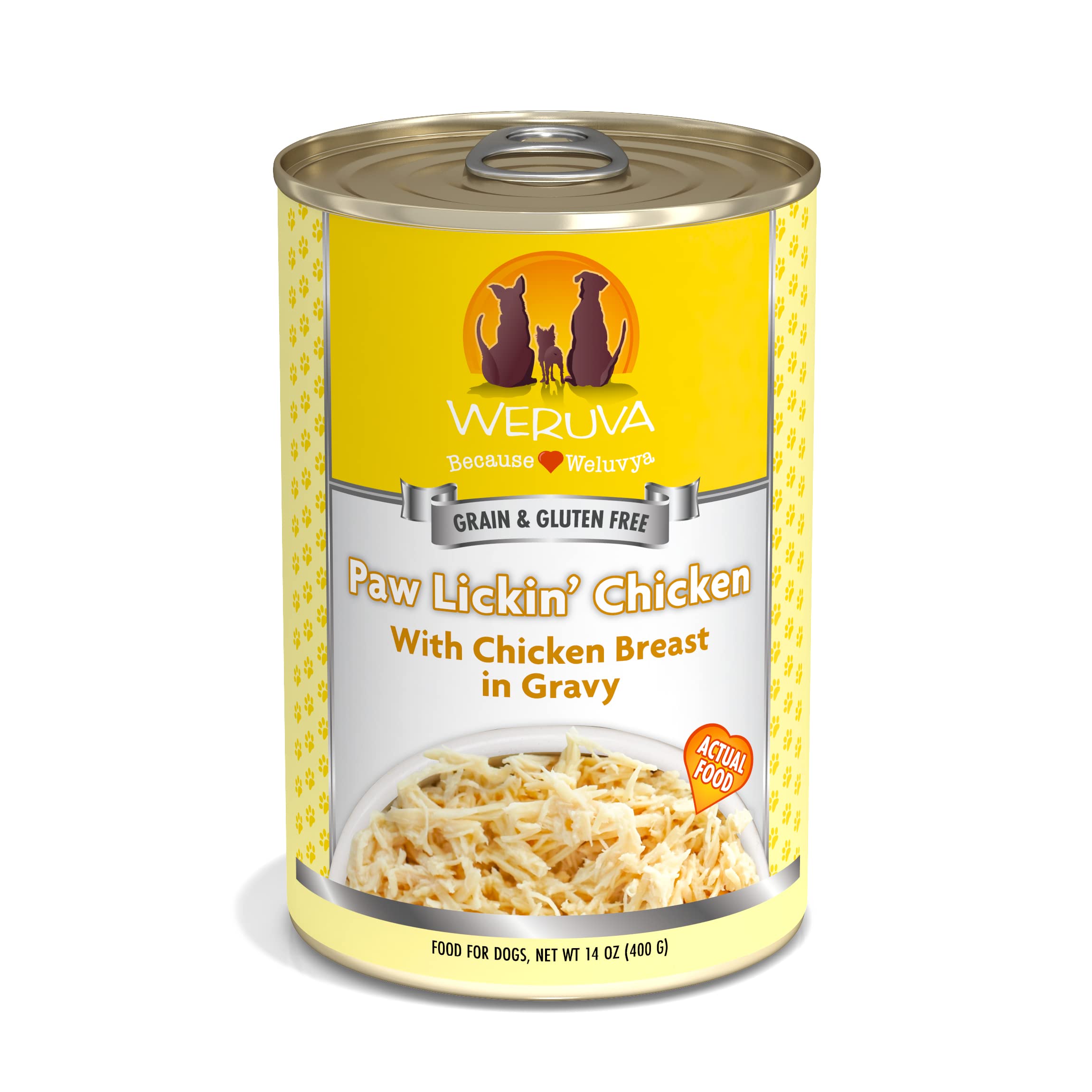 Weruva Classic, Paw Lickin’ Chicken with Chicken Breast in Gravy Dog Food (14oz)