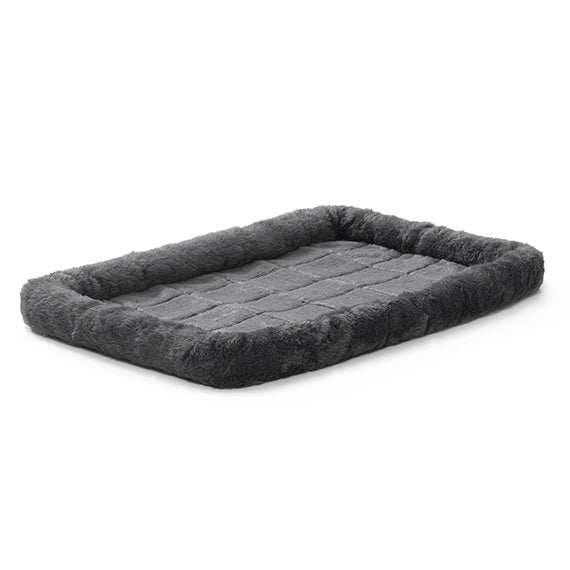 Midwest QuietTime Sheepskin Pet Bed Gray 24x18