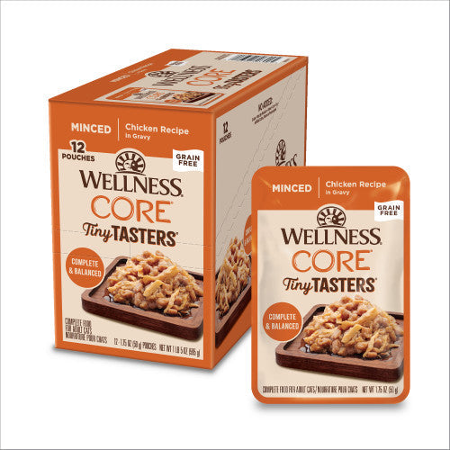 Wellness Core Adult Tiny Taster Minced Chicken Wet Cat Food (1.75oz)