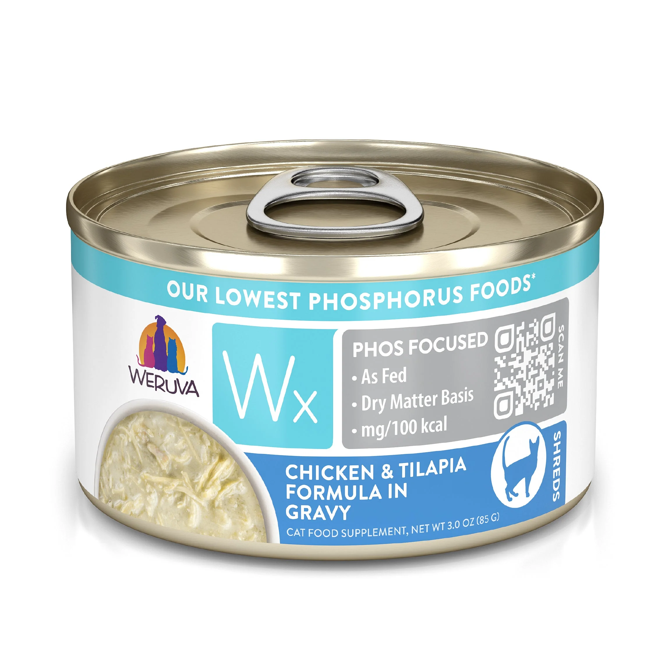 Weruva WX Tilapia and Chicken in Gravy Wet Cat Food (3oz)