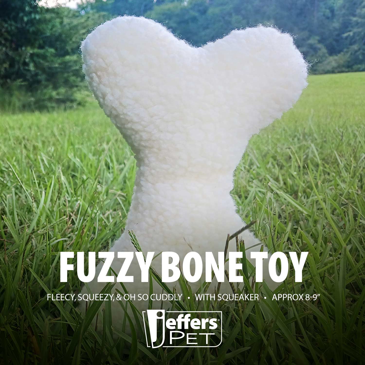 Jeffers Fuzzy Shapes Squeaker Dog Toys, Natural Color, Star/Man/Bone