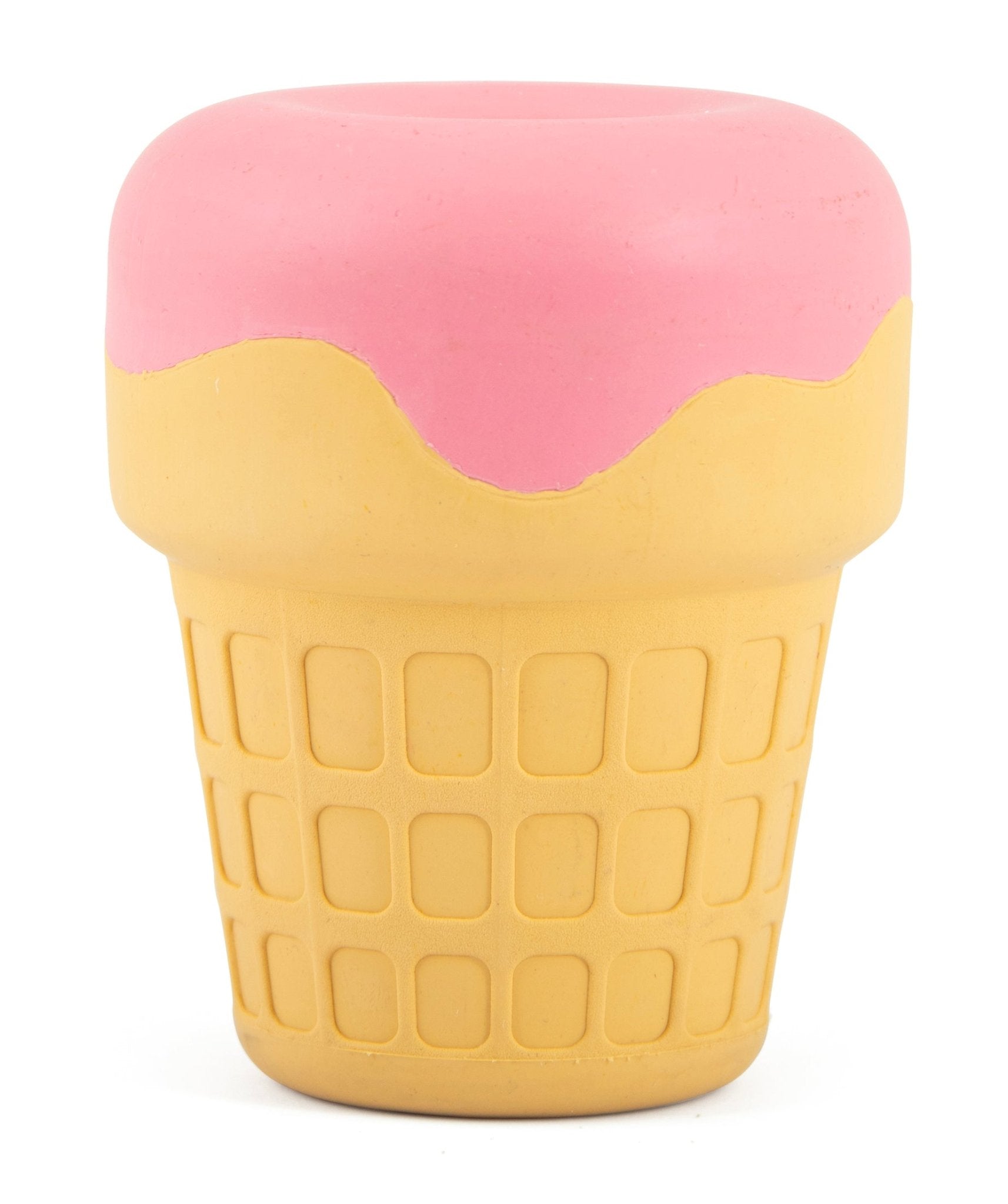Jeffers Ice Cream Cone Natural Rubber Stuffable Treat Dispensing Dental Dog Chew Toy
