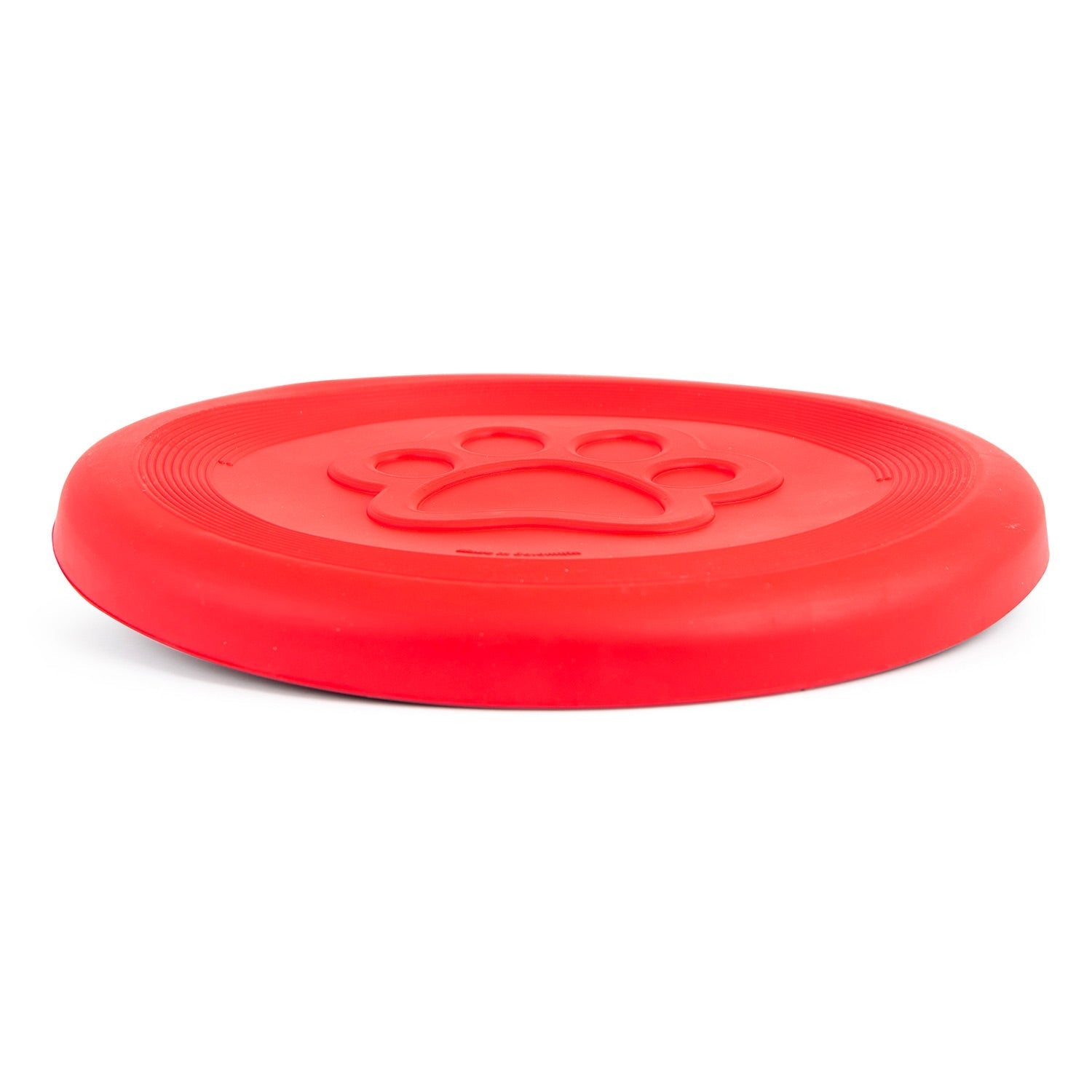 Jeffers Red Paw Frisbee Natural Rubber Dog Toy for Fetching & Chewing