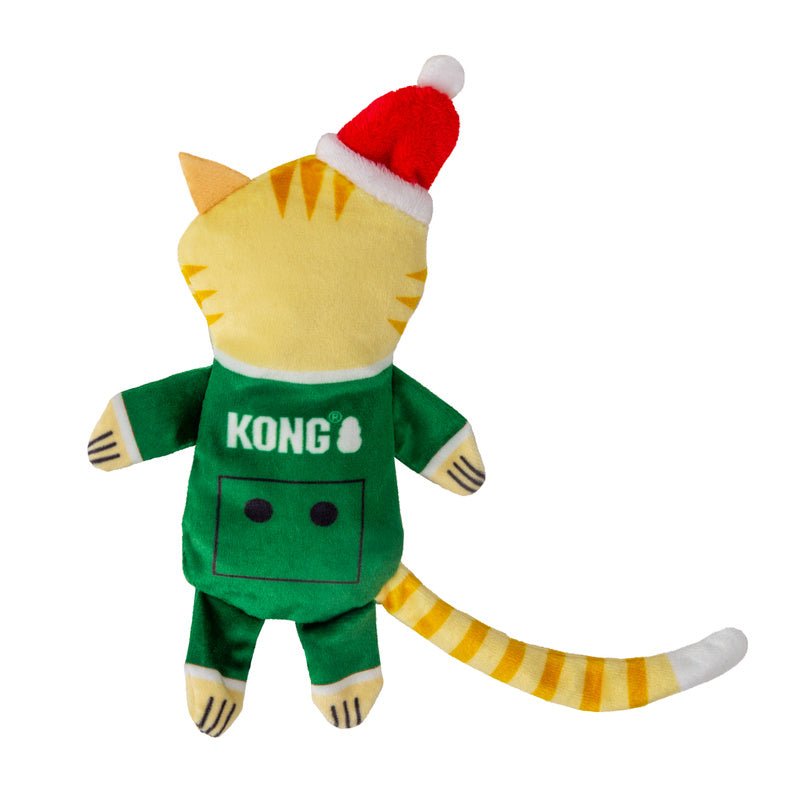 KONG Holiday Plush Pull-A-Partz™ Present Cat Toy, Assorted Colors