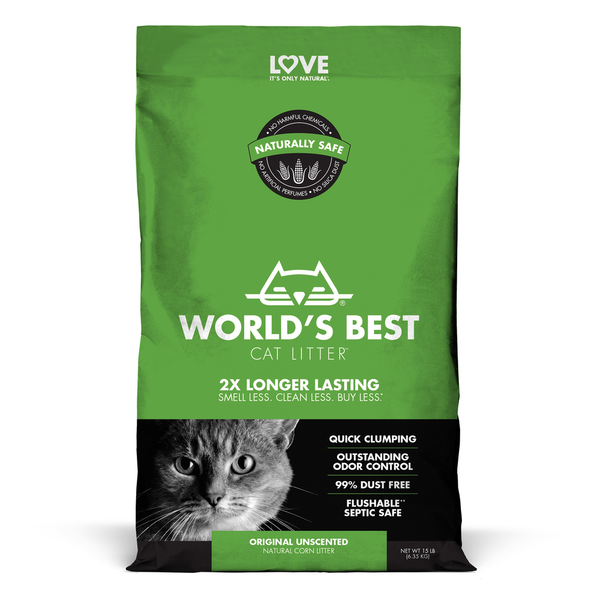 World's Best Cat Litter  Original Unscented Clumping Cat Litter