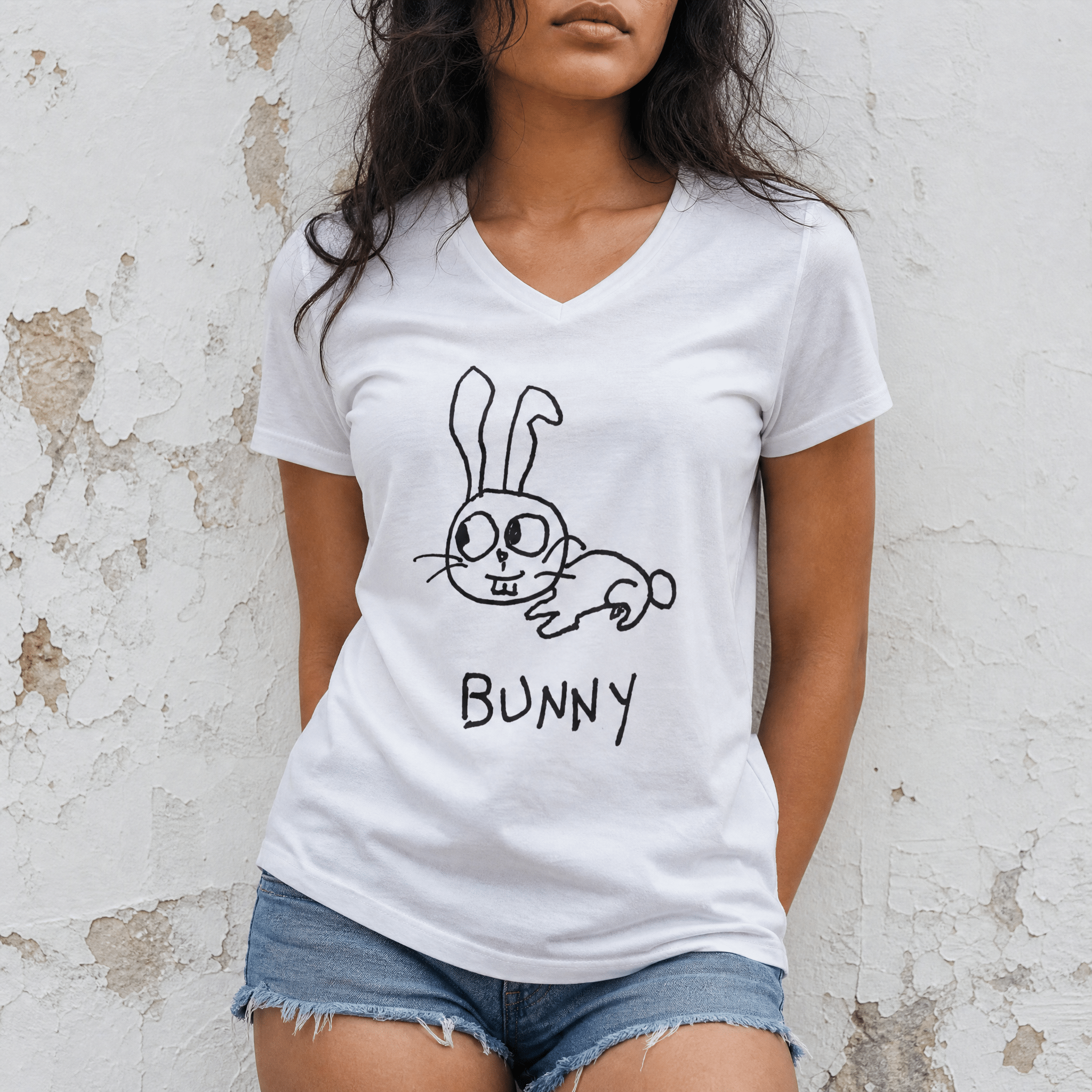 Bunny - Women's V-Neck Tee
